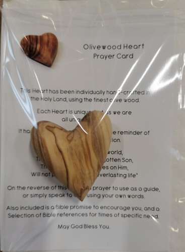 Picture of Olivewood Heart And Card