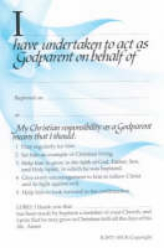 Picture of GODPARENT CARD: BLUE (2973)