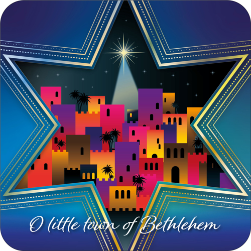 Picture of Christmas Coaster O Little Town Of Bethlehem