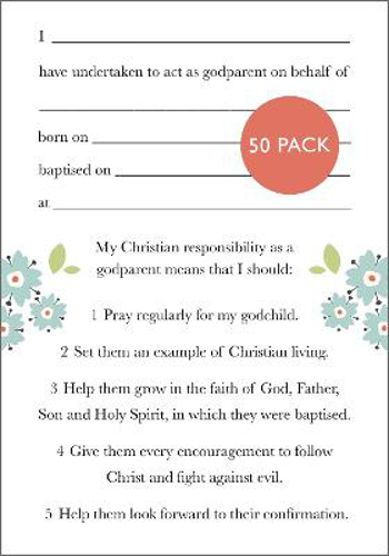Picture of Godparent Card 2024: Pack Of 50